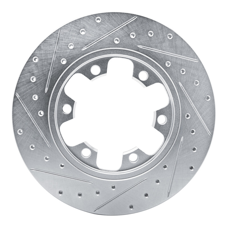 Ford Transit-350 Brake Rotor (1) - Rear Right - R1 Concepts - Drilled & Slotted - Silver - `15-`25